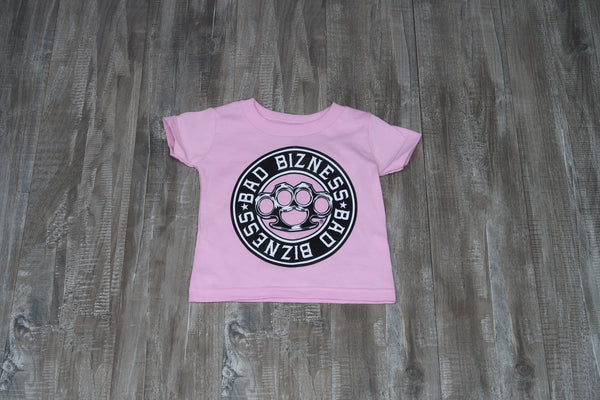 Baby Pink & Black Logo T-Shirt